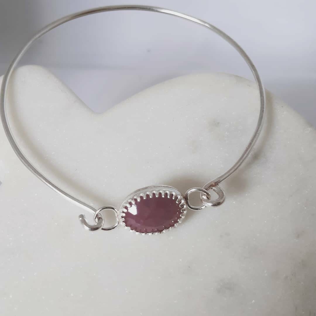 Pink sapphire cuff